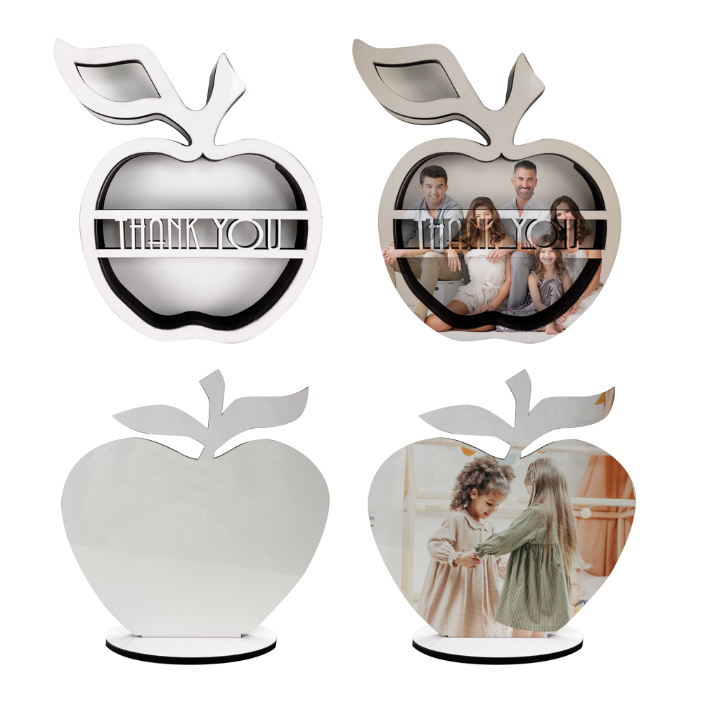 Sublimation MDF Photo Frame Box For Apple Christmas Eve Ornament