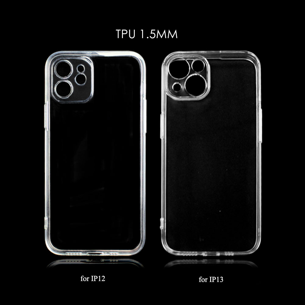 For iPhone Series UV Printing Soft Rubber Transparent Phone Case 2.0mm/ 1.5mm Thickness