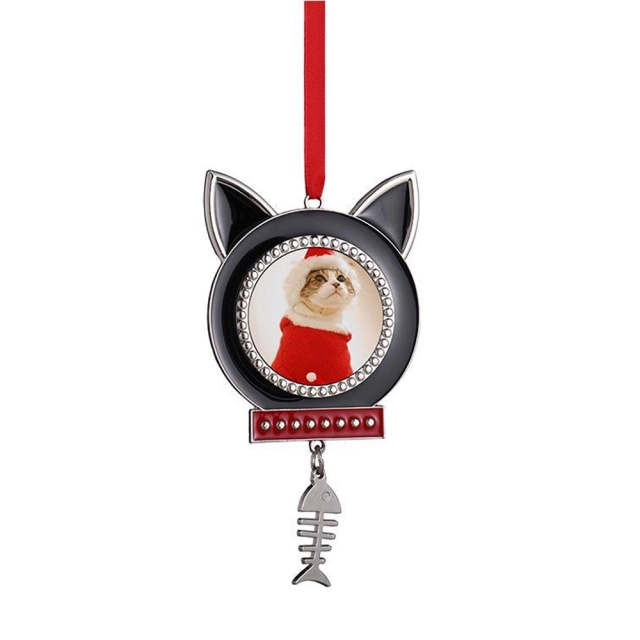 Sublimation Blank Metal Xmas Ornament DIY Tree Decotation - Dog Head And Bone Shape