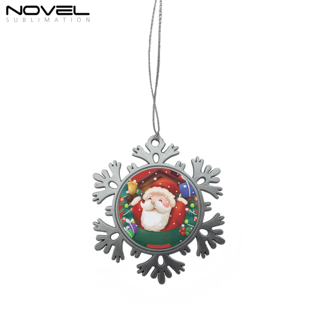 Sublimation Christmas Pendant One-sided Printing Xmas Snowflake Ornament