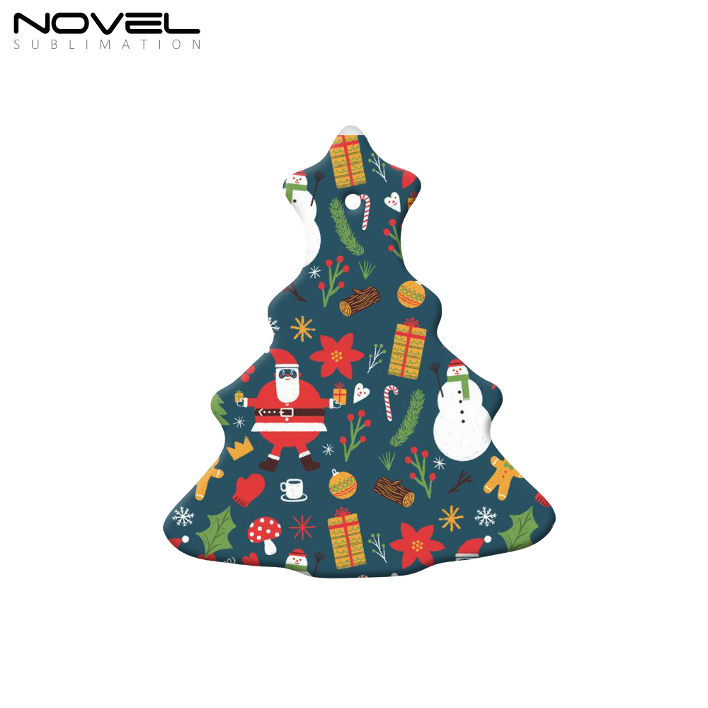 Sublimation Polymer Christmas Ornament Xmas Tree Decoration Plastic Christmas Ornament
