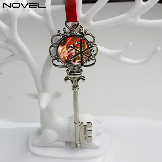 Sublimation Christmas Tree Decoration Metal Xmas Ornament - Key