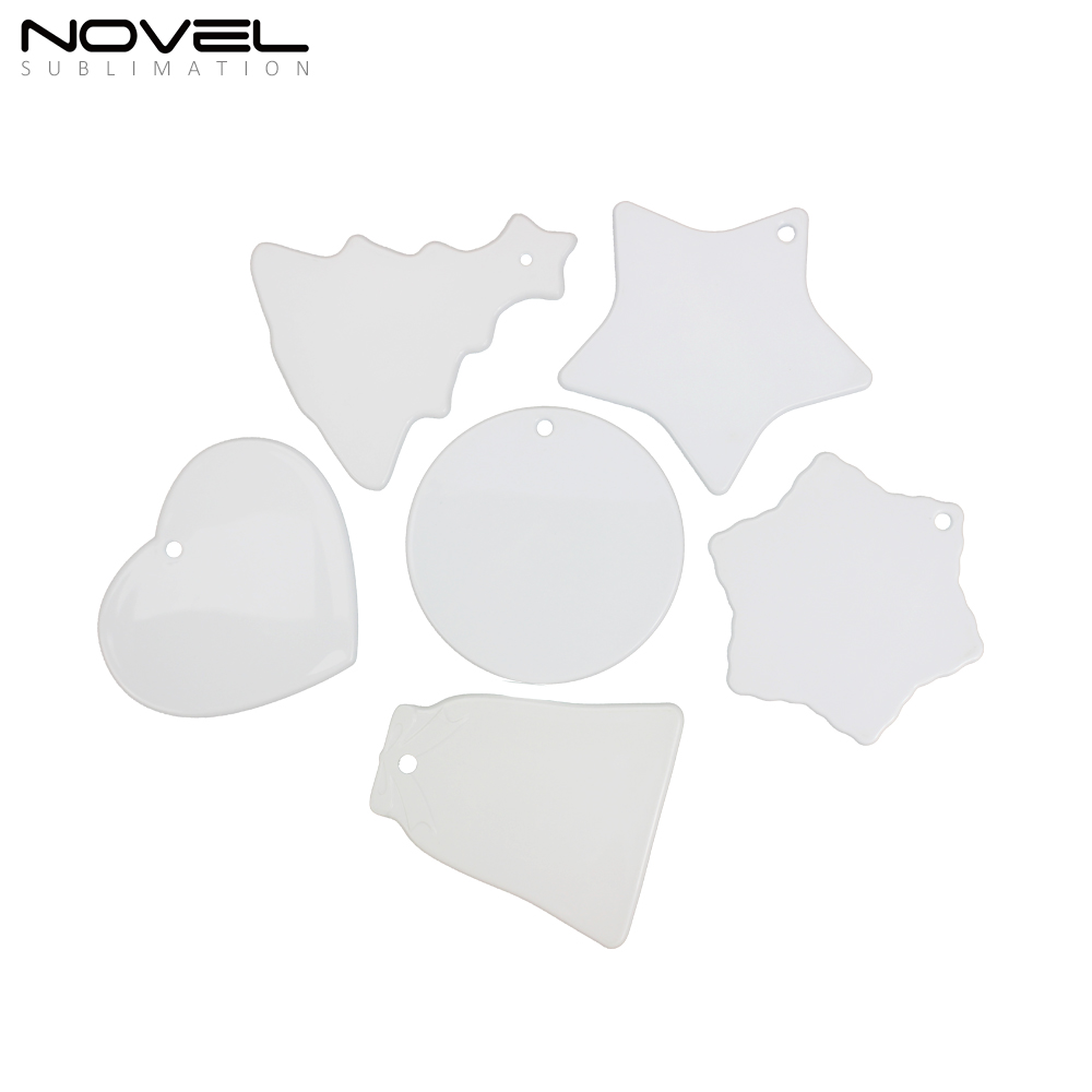 Sublimation Polymer Christmas Ornament Xmas Tree Decoration Plastic Christmas Ornament