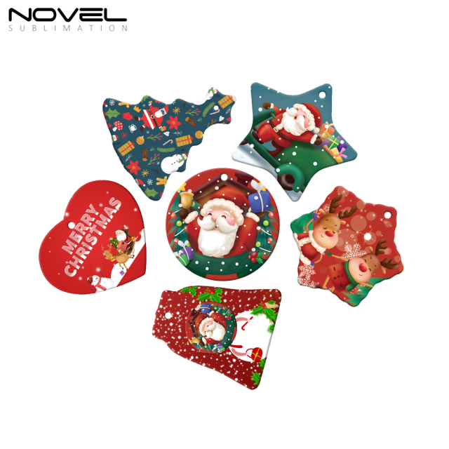 Sublimation Polymer Christmas Ornament Metal X mas Tree Decoration