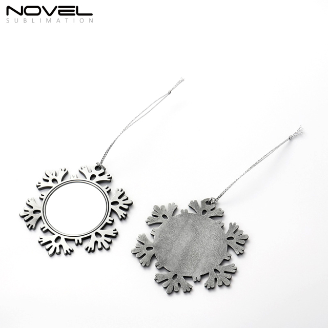 Sublimation Christmas Pendant One-sided Printing Xmas Snowflake Ornament