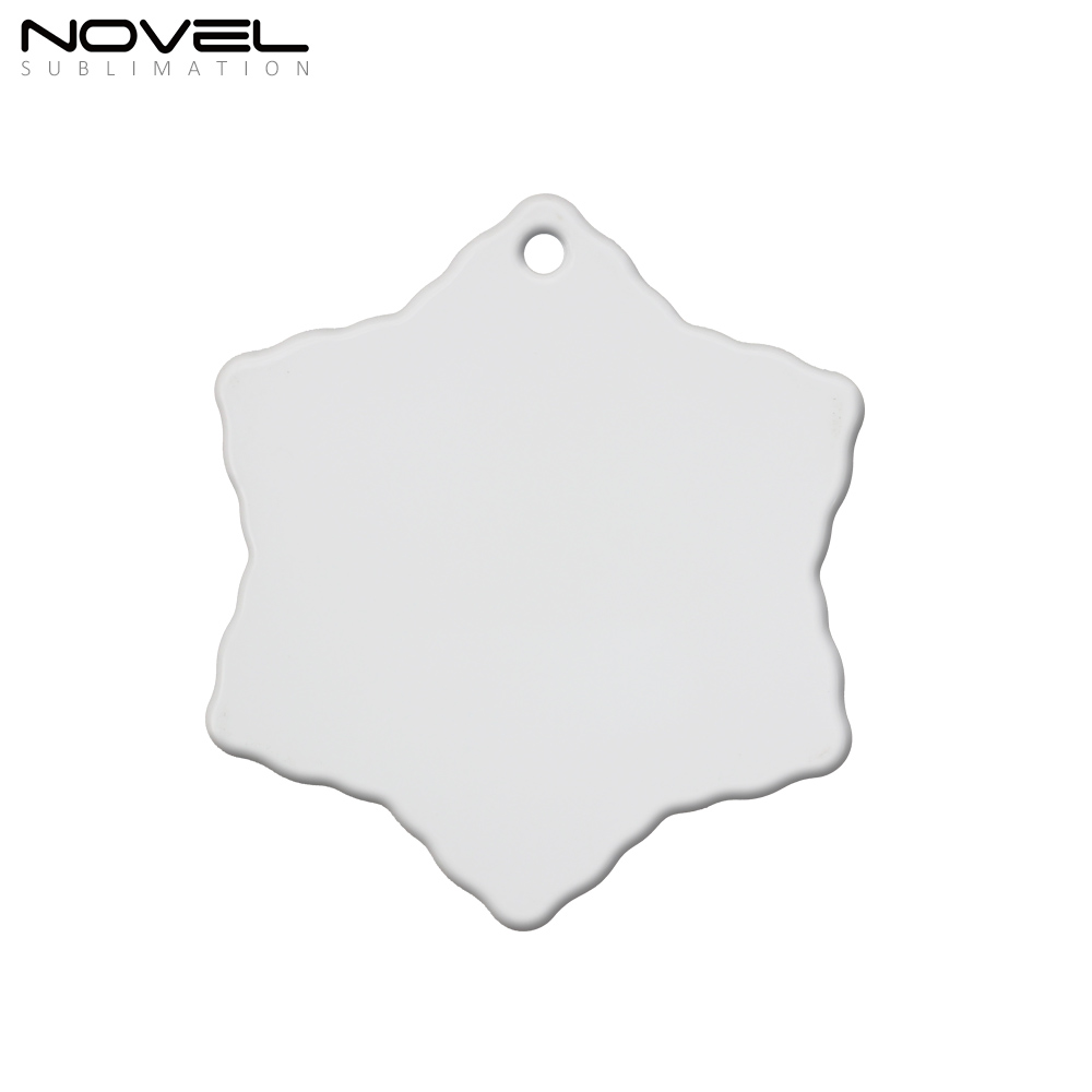 Sublimation Polymer Christmas Ornament Xmas Tree Decoration Plastic Christmas Ornament