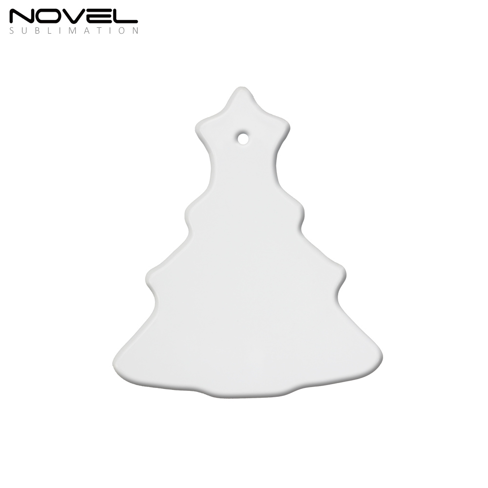 Sublimation Polymer Christmas Ornament Xmas Tree Decoration Plastic Christmas Ornament