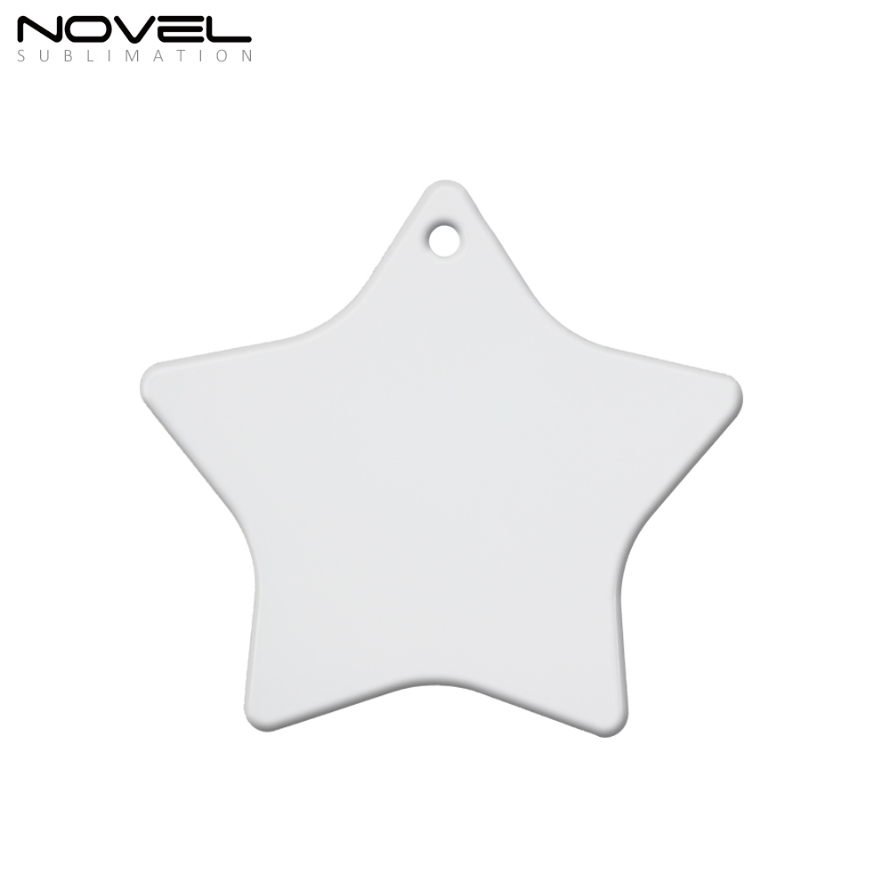 Sublimation Polymer Christmas Ornament Xmas Tree Decoration Plastic Christmas Ornament