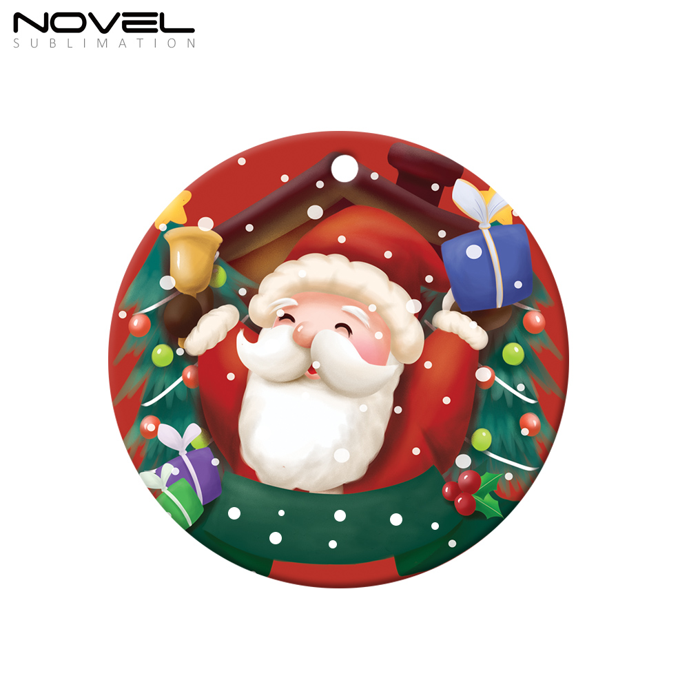 Sublimation Polymer Christmas Ornament Xmas Tree Decoration Plastic Christmas Ornament