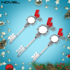 Sublimation Christmas Tree Decoration Metal Xmas Ornament - Key