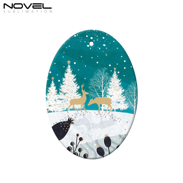 Sublimation Polymer Christmas Ornament Metal X mas Tree Decoration