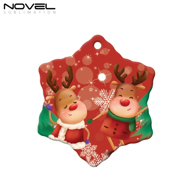 Sublimation Polymer Christmas Ornament Metal X mas Tree Decoration