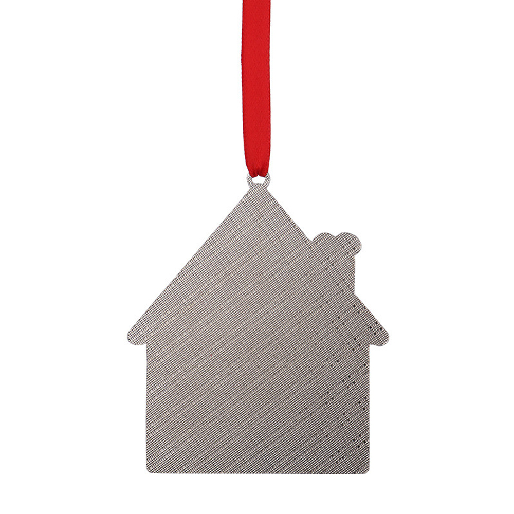 Sublimation DIY Printing Christmas Metal Xmas Ornament - House