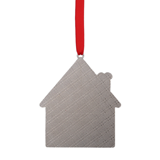 Sublimation DIY Printing Christmas Metal Xmas Ornament - House