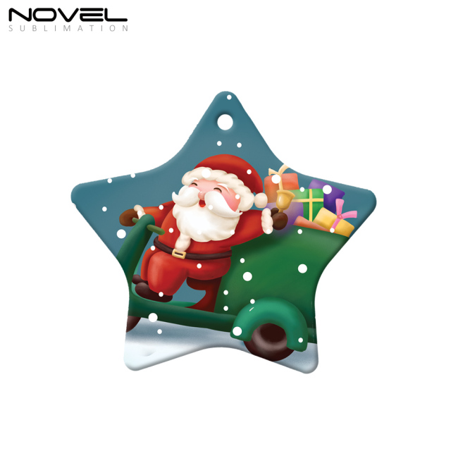 Sublimation Polymer Christmas Ornament Metal X mas Tree Decoration