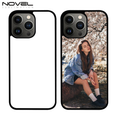 Sublimation 2D PC Phone Case For iPhone 14 Pro Max With Metal Insert For Heat Transfer Printing