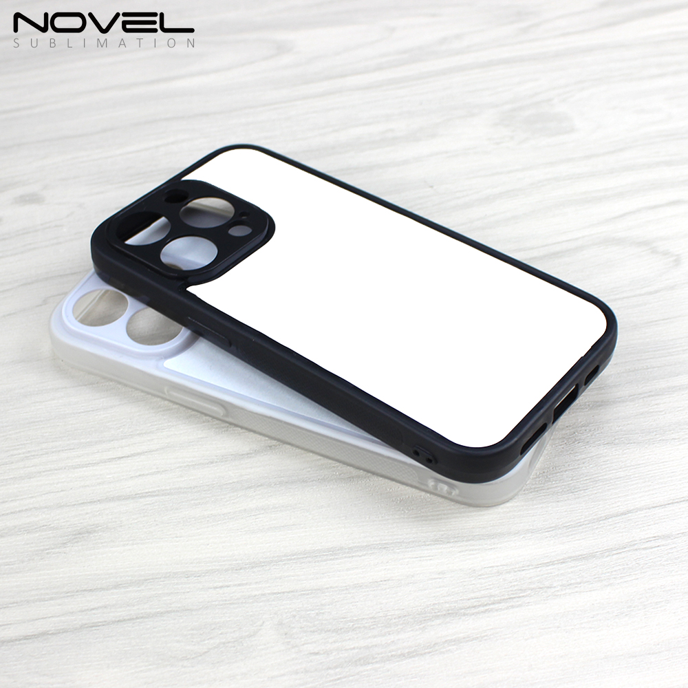 Fine Hole For iPhone 14 Pro Max Customized Sublimation 2D TPU Phone Case Soft Rubber Cover