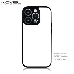 For iPhone 14 Pro Max Customized Sublimation 2D TPU Phone Case Soft Rubber Cover