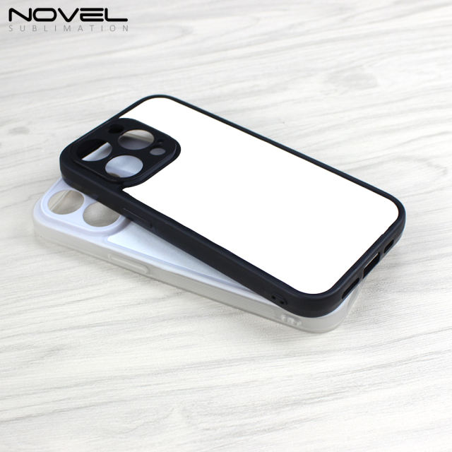 For iPhone 14 Pro Blank Sublimation Soft Silicone Phone Shell 2D TPU Phone Case