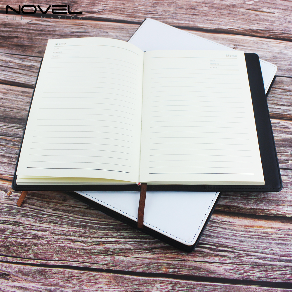 Sublimation School Office  PU + Canvas Changeable NoteBook A5/ A6 Blank PU Leather Notebook