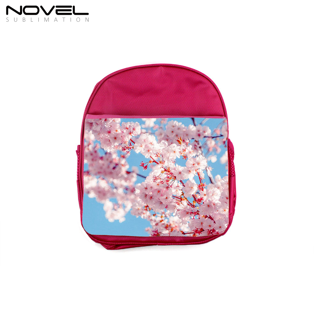 Polyester Sublimation School Bag Kid Backpack-Blue