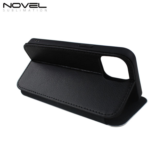 Sublimation PU Leather Wallets Phone Case for iPhone 14 Series TPU Inside