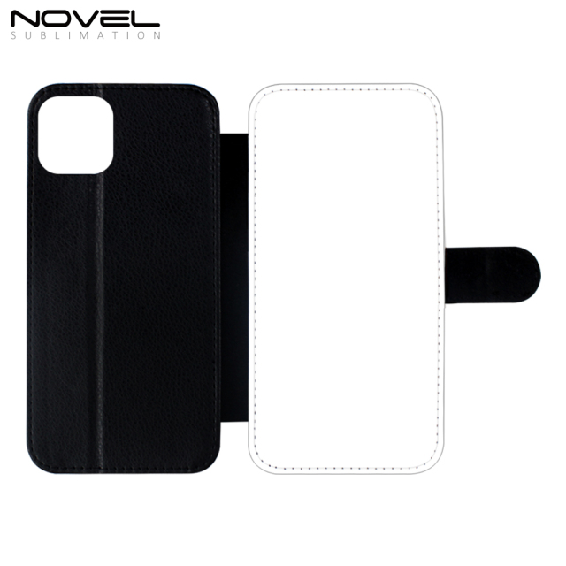 For iPhone 14 Max Sublimation PU Leather Wallet Phone Case Cove