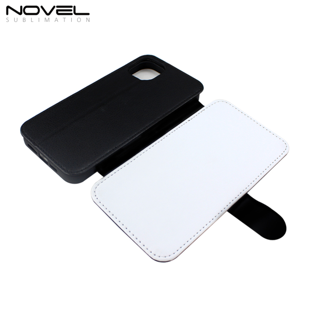 For iPhone 14 Max Sublimation PU Leather Wallet Phone Case Cove
