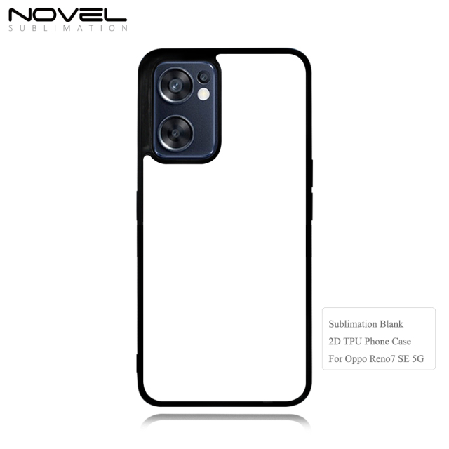 For OPPO Reno 7 4G Sublimation 2D TPU Phone Case Soft Rubber Sides With Aluminum Sheet