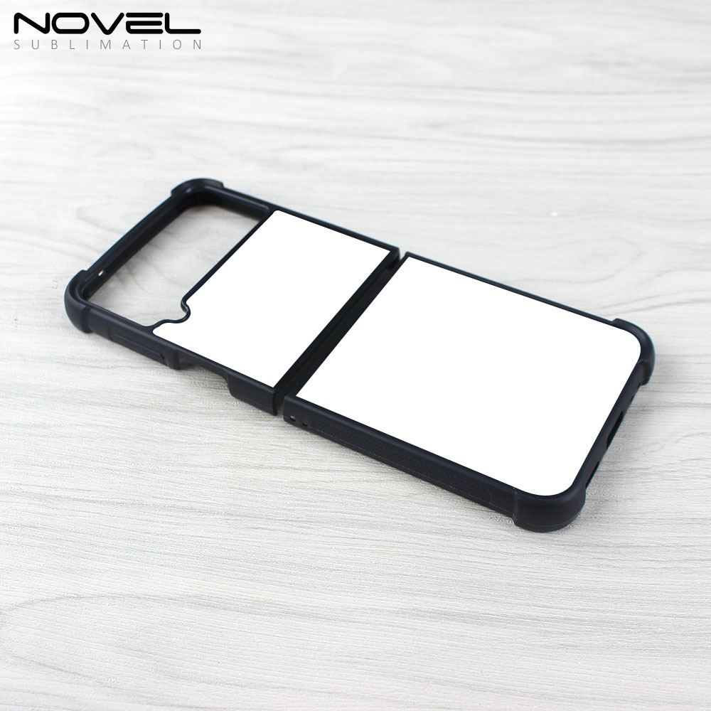 For Samsung Galaxy Z Flip 4 Sublimation Four Corner Anti-Drop 2D TPU Phone Case DIY Phone Shell With Aluminum Insert