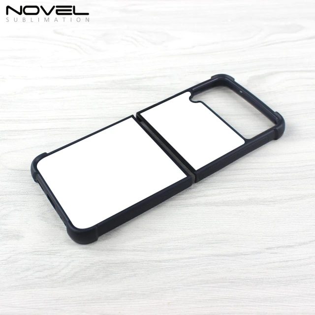 For Samsung Galaxy Z Flip 4 Sublimation Four Corner Anti-Drop 2D TPU Phone Case DIY Phone Shell With Aluminum Insert