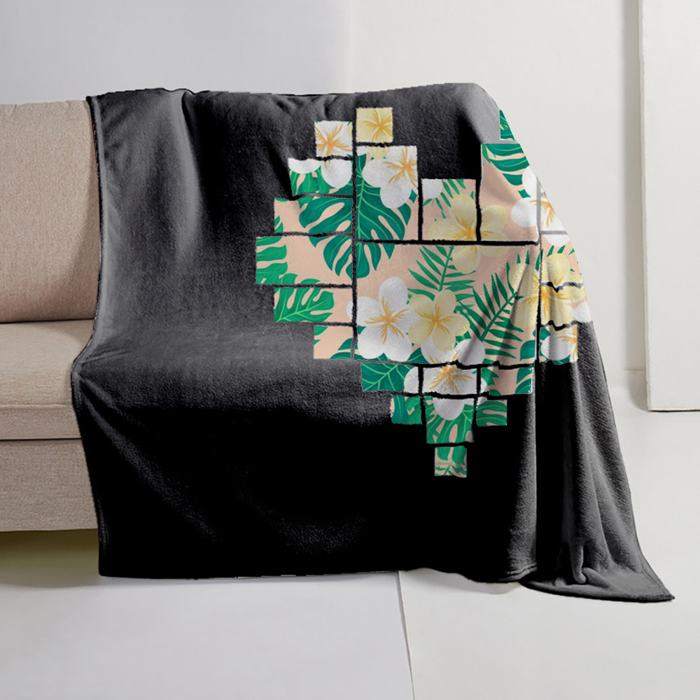 Sublimation Single Layer Blank Flannel Heart Shape Customized Soft Blanket