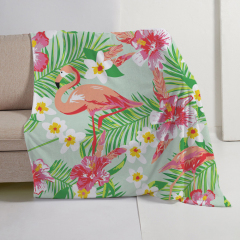 Sublimation White/ Lace Trim Flannel Blanket Home Sofa Portable Soft Blanket