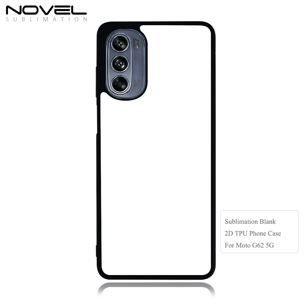 For Motorola Moto G62 5G Sublimation 2D TPU Phone Case With Metal Insert