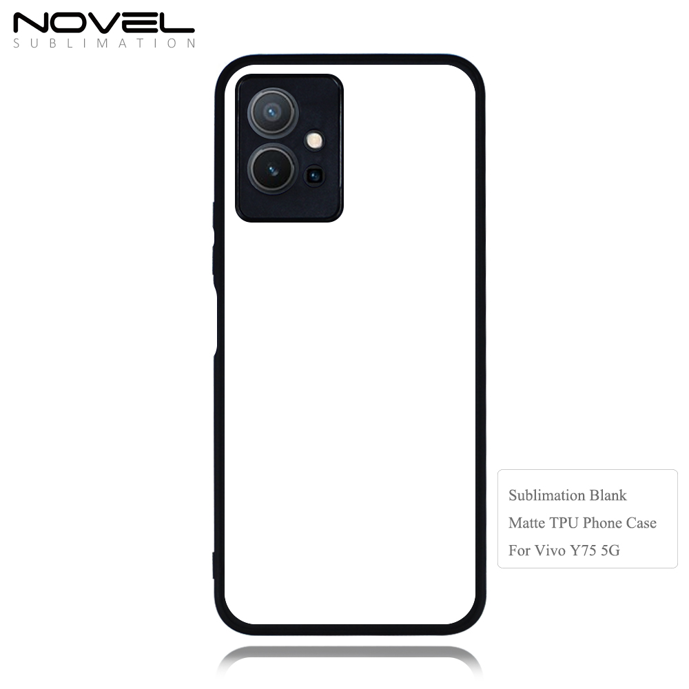 Smooth Sides!!! Sublimation Blank 2D TPU Phone Case With Metal Insert For Vivo Y Series Y75 5G Y20 Y21 /Y21S/ Y16/Y32/Y33T/Y33S/Y35/Y50/Y30/Y70S/Y51S/IQOO U1/ Y77