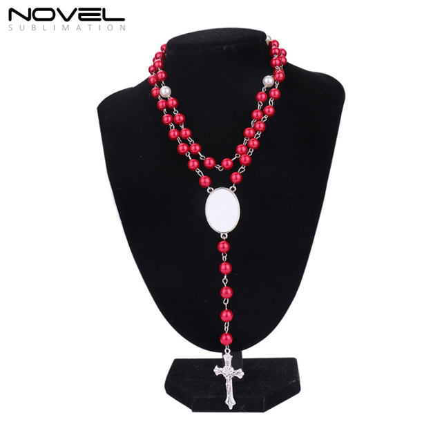 Sublimation Colored Rosary With 1 Oval Charm