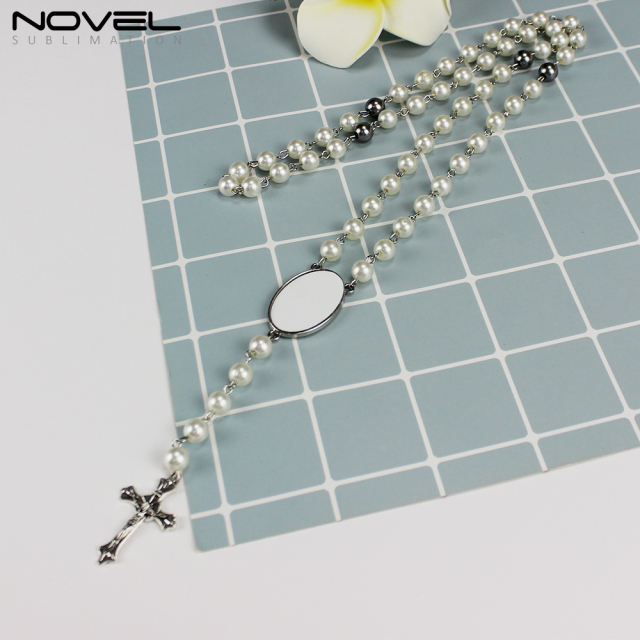 Sublimation Colored Rosary With 1 Oval Charm