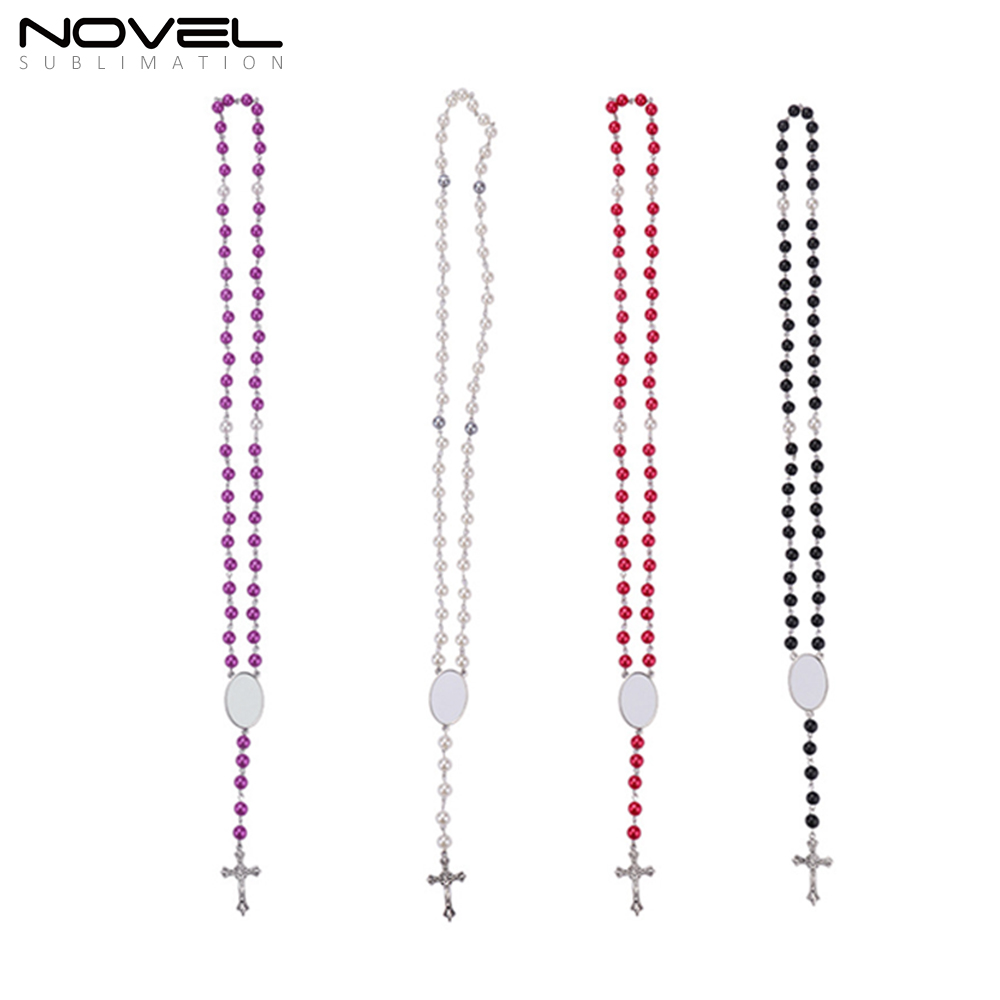 Sublimation Colored Rosary With 1 Oval Charm