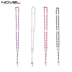 Sublimation Colored Rosary With 1 Oval Charm
