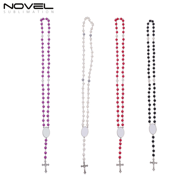 Sublimation Colored Rosary With 1 Oval Charm