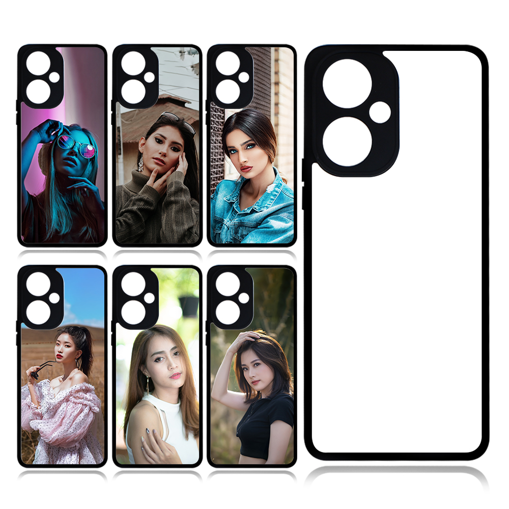For Tecno Camon Series Camon 20/19/18/17/16/12 Sublimation 2D TPU Phone Case Soft Silicone Blank Phone Cover With Aluminum Insert