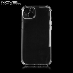 For iPhone 14/ iPhone 14 Pro/ iPhone 14 Plus/ iPhone 14  Pro Max Soft Silicone Clear Four Corner Anti Crack Phone Case For UV Prinitng