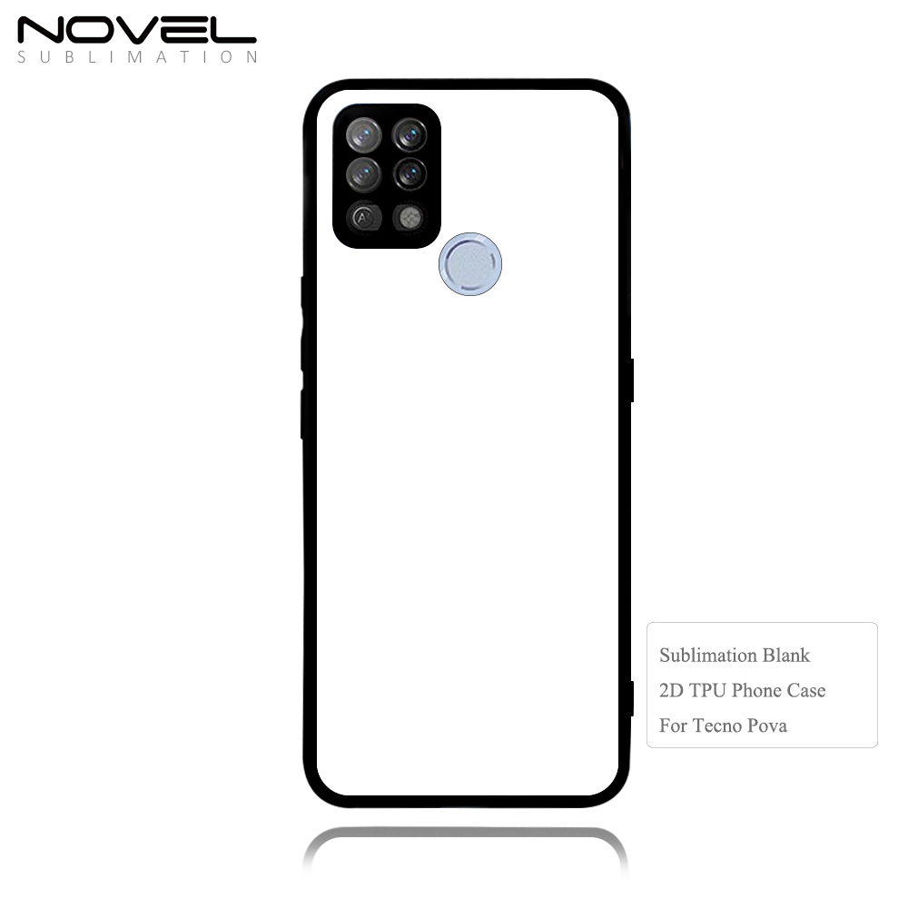 Smooth Sides!!! For Tecno Pova 5 Pro, Pova 2  Pova 3 Pova Neo / LE6 2D TPU Phone Case With Aluminum Insert For Sublimation Printing