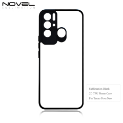 Smooth Sides!!! For Tecno Pova 2D TPU Phone Case With Aluminum Insert For Sublimation Printing
