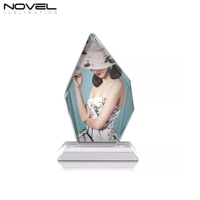 Sublimation Coating Blank Crystal Fan-Shaped Wedding Gift Crystal Photo Frame