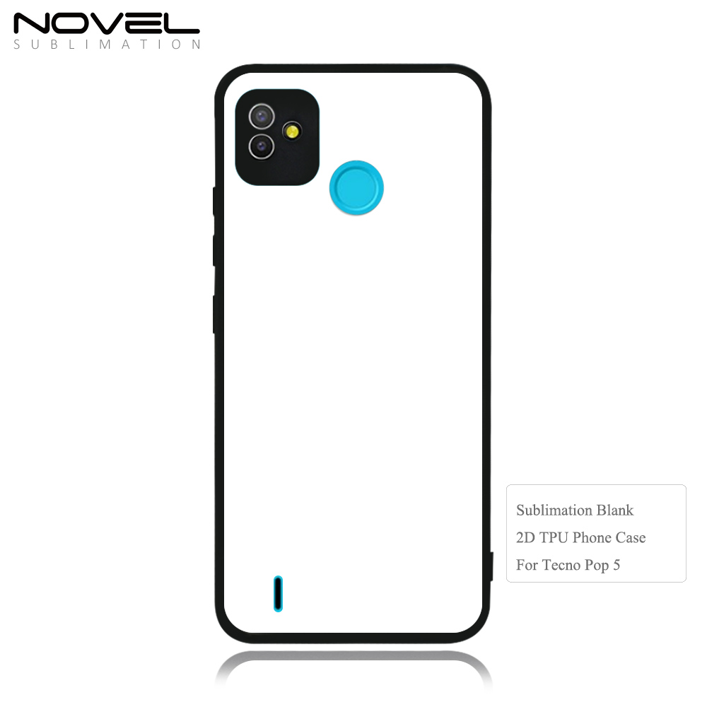 Smooth Sides!!! For Tecno Spark 10 9 8 7 6 5 Sublimation 2D TPU Silicone Phone Case Cover With Aluminum Insert