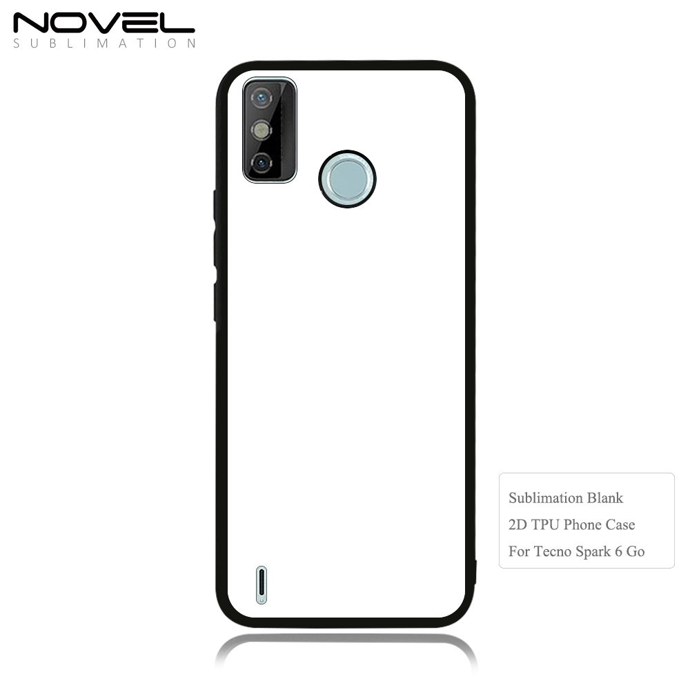 Smooth Sides!!! For Tecno Spark 10 9 8 7 6 5 Sublimation 2D TPU Silicone Phone Case Cover With Aluminum Insert