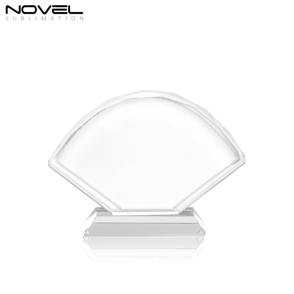 Sublimation Coating Blank Crystal Fan-Shaped Wedding Gift Crystal Photo Frame Various Shapes Available