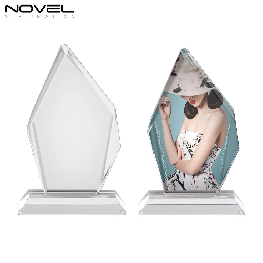 Sublimation Coating Blank Crystal Fan-Shaped Wedding Gift Crystal Photo Frame Various Shapes Available