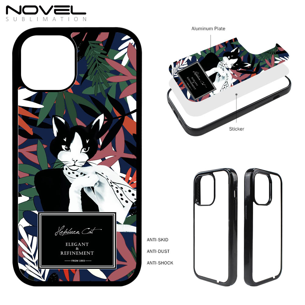 For iPhone 16 /15/14 Series Strong Protection Sublimation 2D 2IN1 Case Heavy Duty Phone Case